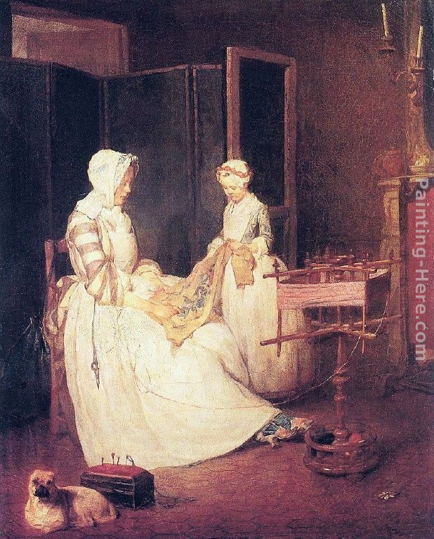 Jean Baptiste Simeon Chardin The Diligent Mother